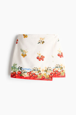 Falda cruzada de algod?n