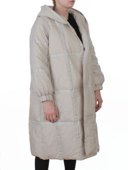 3065 LT. BEIGE Пальто пуховое зимнее женское (утиный пух) - Fashion фото 8
