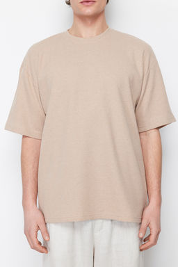 TRENDYOL MAN Basic Bordo Oversize/Genis Kesim Dokulu Waffle K?sa Kol T-Shirt TMNSS22TS00049 - Trendyolmilla фото 17