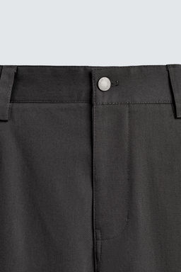 PANTAL?N WIDE  FIT CROPPED / Gris Antracita - Zara фото 10