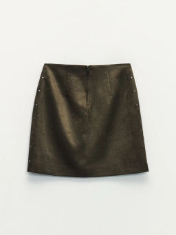 Мини юбка из искусственной замши / Zarina  фото 2