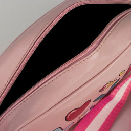 Сумка детская для девочки Love на молнии, розовая - NAZAMOK KIDS фото 4