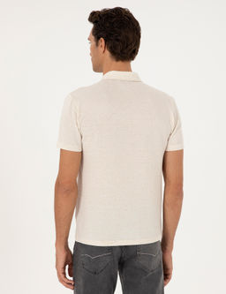 Футболка узкого кроя цвета экрю - Cacharel фото 5