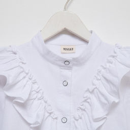 Блузка для девочки MINAKU: Cotton collection, белая, рост 128 см