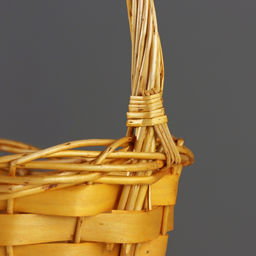 Корзина плетёная для хранения Fleet, из лозы, с ручкой, бежевая, набор 3 шт.