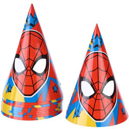 Цена за 10 шт. Колпак бумажный "Спайдермен", Человек-паук