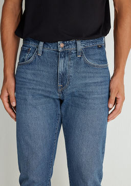 London Street Puslu Koyu Mavi Jean Pantolon  фото 7