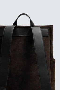 MOCHILA PIEL SOLAPA / Marr?n - Zara фото 7