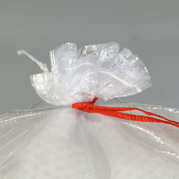 Цена за 10 шт. Мешок для урожая, полипропиленовый, 55 × 95 см, на 50 кг, прозрачный, с завязками