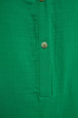 Yesil Genis Kal?p Dokuma Muslin Plaj Tulum TBESS23TU00001