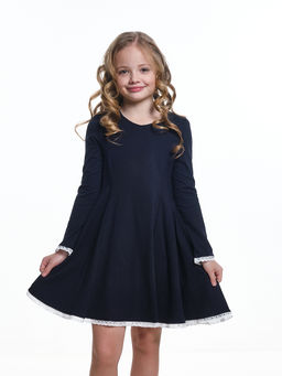 Платье для девочки в школу синее 22-7790 синий - Mini maxi фото 6