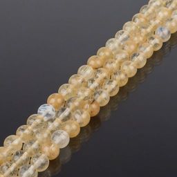 Бусины для украшений из Кварца желтого (44 бусины) 38 см