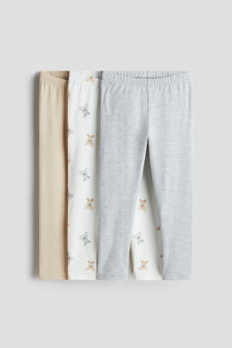 Pack de 3 leggings en punto de algod?n