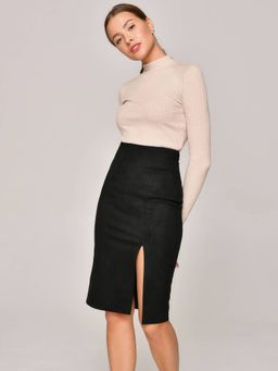 CONTE Замшевая юбка-карандаш ROYAL black black