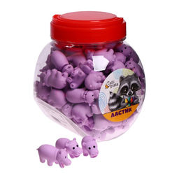 Цена за 85 шт. Ластик фигурный Бегемотик - Calligrata фото 4