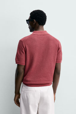 POLO PUNTO REGULAR FIT ESTRUCTURA / Rosado oscuro - Zara фото 4