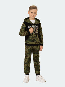 Костюм детский хакичерный принт джойстик