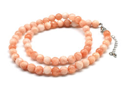 Бусы из камня кальцита граненые 8мм цв.беломорит, 48см