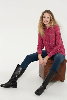 Женская розовая рубашка с длинным рукавом Неожиданная скидка в корзине - U.s. polo assn фото 4