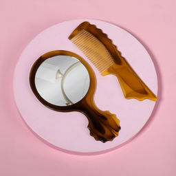 Цена за 5 шт. Набор парикмахерский, 2 предмета, 13(±1) см, цвет «янтарный»