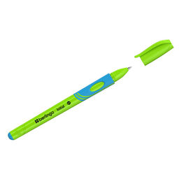 Ручка шар. для левшей Berlingo "Initial" (CBp_70700_L) 0,7мм, светло-синяя, в зеленом корпусе