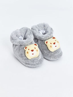 Nak?? Detayl? Erkek Bebek Ev Ayakkab?s?