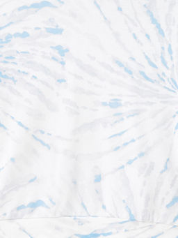 Kap??onlu Batik Desenli Uzun Kollu K?z ?ocuk Sweatshirt