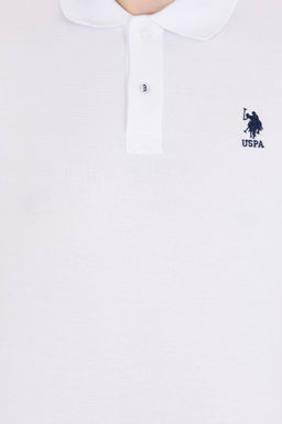 U. S. Polo Assn Мужская белая базовая футболка с воротником-поло - U.s. polo assn фото 7
