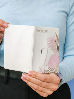ОБЛОЖКА ДЛЯ ПАСПОРТА Tropical flamingo, плотность 600 мкм