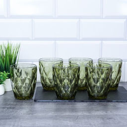 Стакан 6 штук 300 мл низкий / KF-032-1 /уп 8/ зеленый - Галеонтрейд фото 2