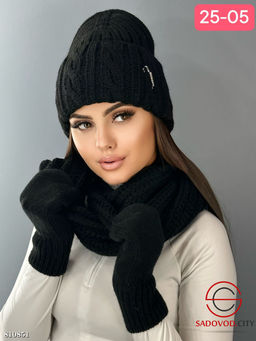 Женская вязанная шапка - Bruno фото 8