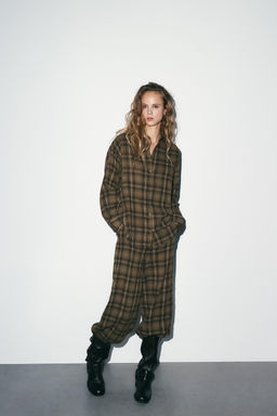 CHECK SAROUEL TROUSERS - Zara фото 10