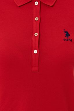 Женское красное вязаное платье - U.s. polo assn фото 5