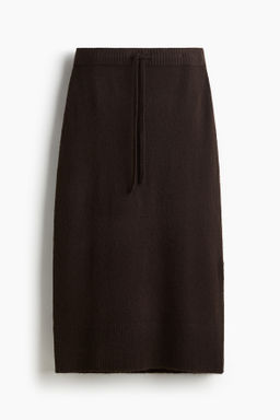 Falda de punto con cord?n de ajuste