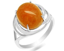 Кольцо из серебра авантюрин, КП89