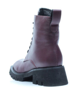 01-CG34-2 WINE Ботинки демисезонные женские (натуральная кожа, байка)