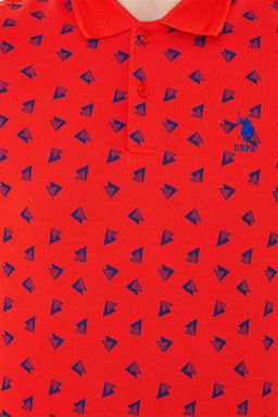 U. S. Polo Assn Мужская красная футболка с воротником-поло - U.s. polo assn фото 12