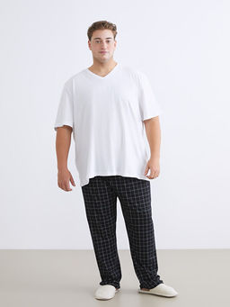 B?y?k Beden Standart Kal?p Ekose Erkek Pijama Alt