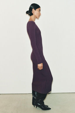 RIBBED KNIT DRESS - Zara фото 11
