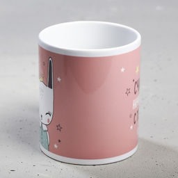 Кружка сублимация Счастье начинается  320 мл, с нанесением - Дарим Красиво фото 3