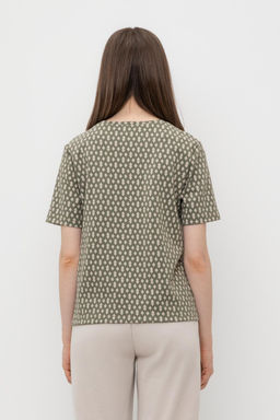 ЕВТ 3216/оливковый серый,ромбики фуфайка жен