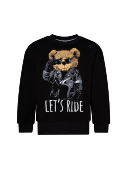 Костюм детский черный тедди байкер 7045г (98, 56)