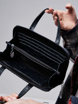 Сумка кожаная Azaro 30850 синий камень