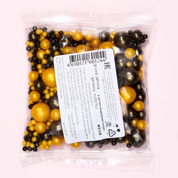 Цена за 2 шт. Кондитерская посыпка с мягким центром Жемчуг: золотая, бронзовая, 50 г - Кондимир фото 4