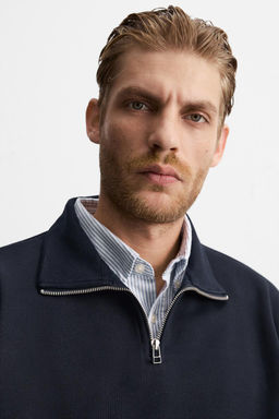 BASIC QUARTER ZIP SWEATSHIRT - Zara фото 31