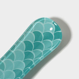 Подставка под ложку Доляна Сирена, 23.58.3 см, стекло, бирюзовая фото 6