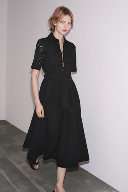 ZW COLLECTION EMBROIDERED SHIRT DRESS - Zara фото 11