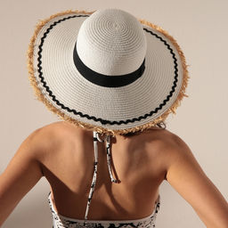 Шляпа женская плетёная с бахромой MINAKU, белая, размер 58