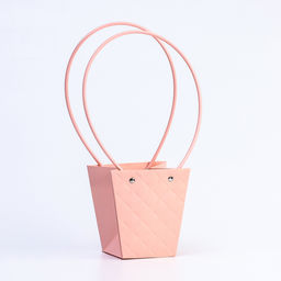 Цена за 10 шт. Сумка для цветов тиснение пудра влагостойкая, 12x12-8x8-12.5 см - UPAK LAND фото 2