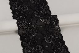 Кружево BLITZ эластичное 160 мм BLST-15 на бобине Турция черный